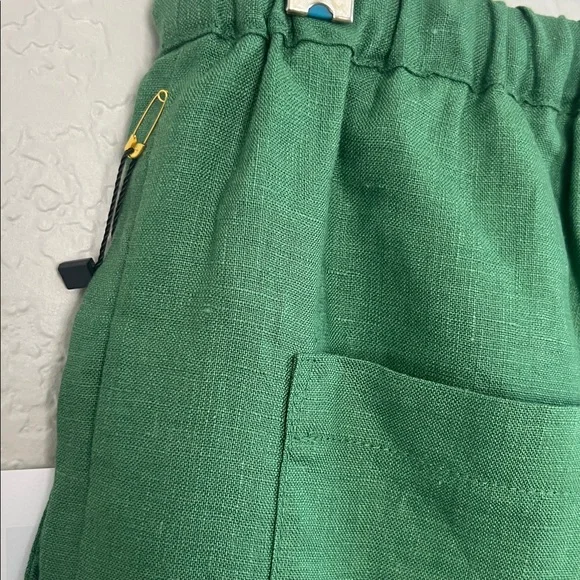 NWT NATION LTD Lucia Tie Waist Pants In Green. Size M - Picture 10 of 13